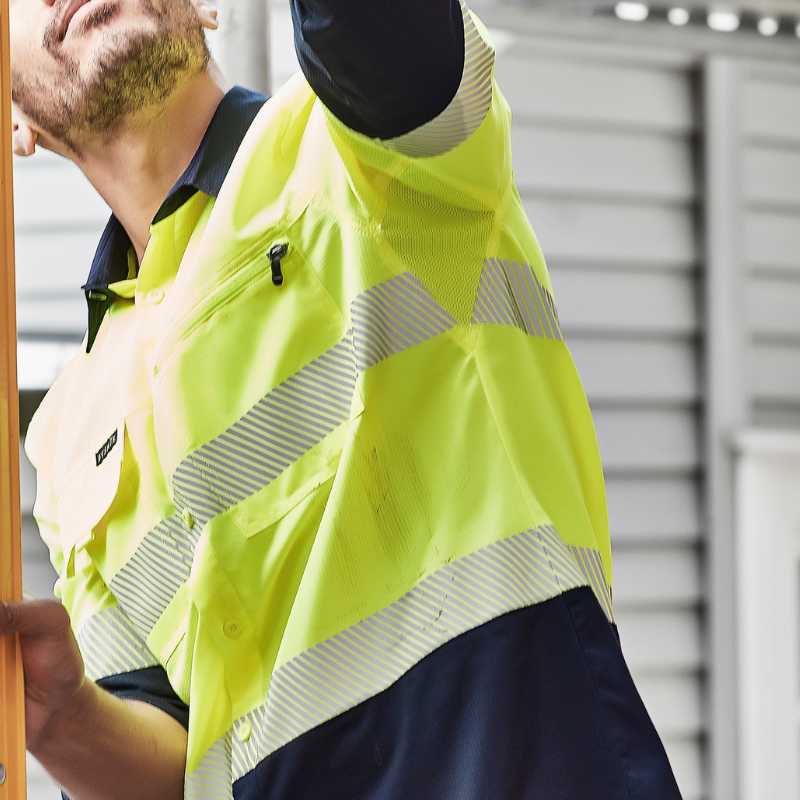 Hi Vis Outdoor Segmented Tape Long Sleeve Shirt ZW470