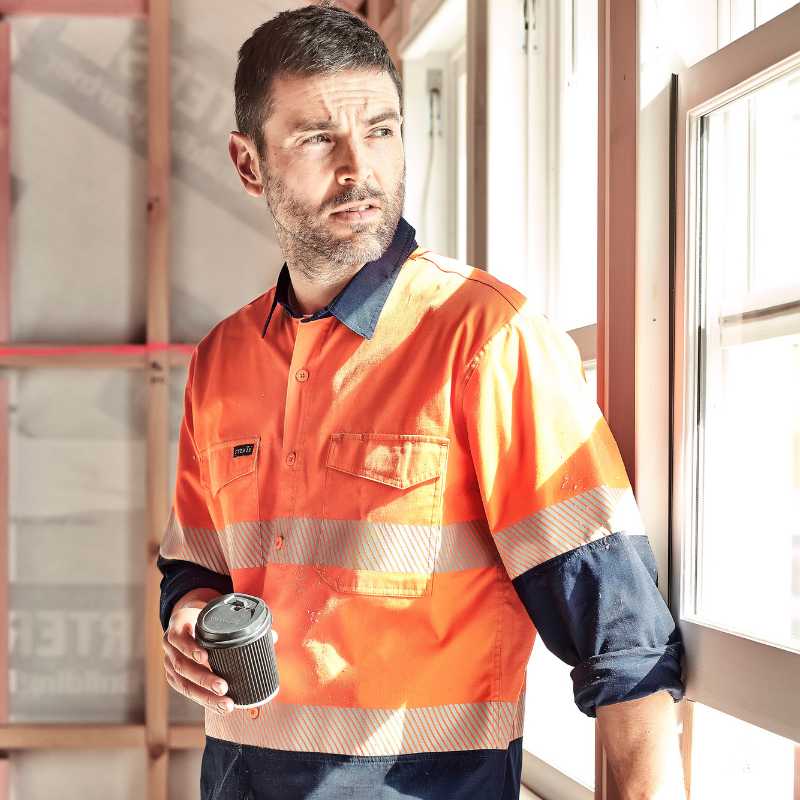 Rugged Cooling Hi Vis Segmented Tape Long Sleeve Shirt ZW229