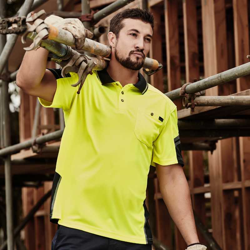 Hi Vis Reinforced Squad Short Sleeve Polo ZH465