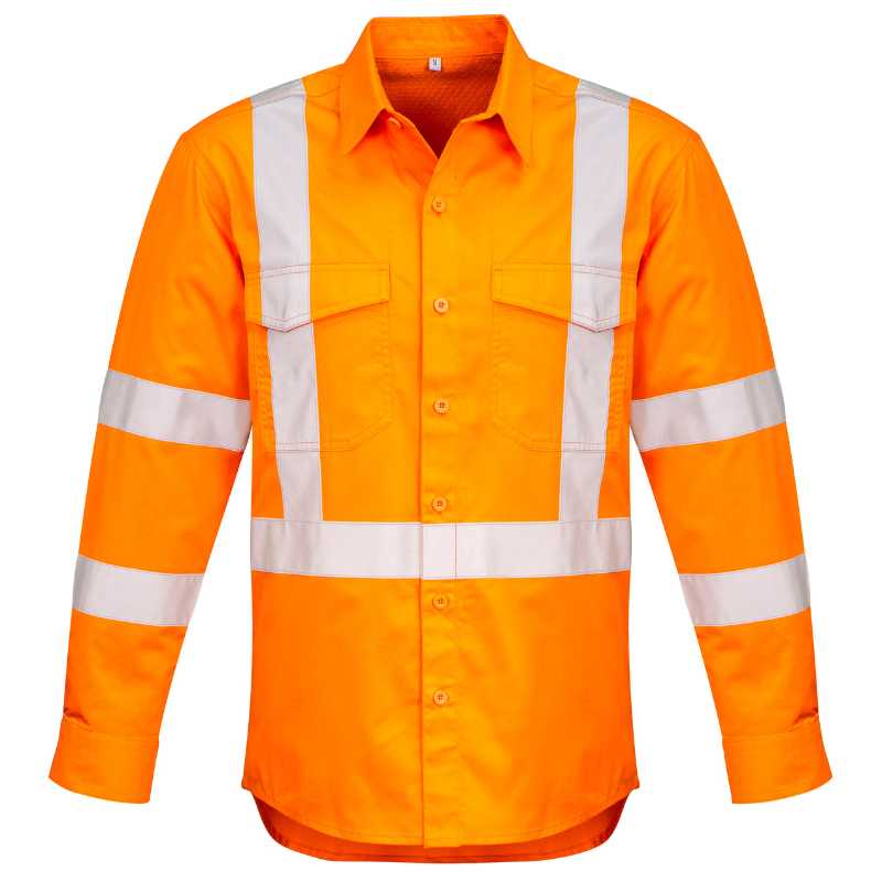 Hi Vis X Back Taped Long Sleeve Shirt ZW690