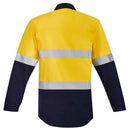 Orange Flame Hi Vis Open Front Spliced Shirt - Hoop Taped ZW140