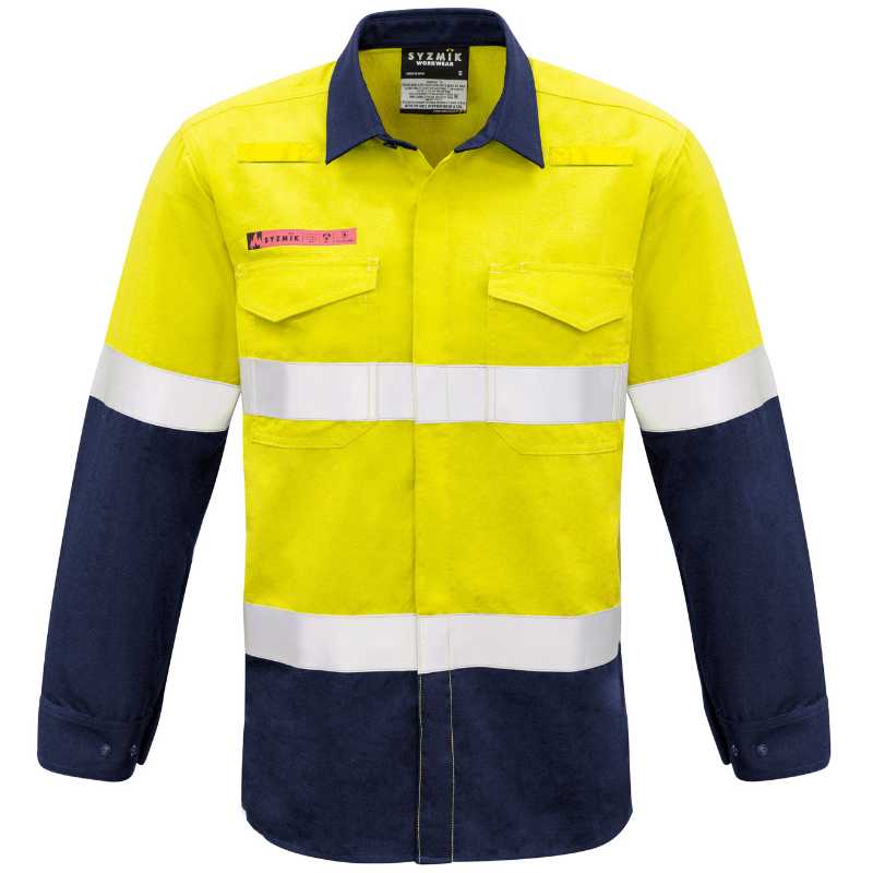 Red Flame Hi Vis Shirt - Hoop Taped ZW132