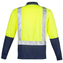 Hi Vis Spliced Long Sleeve Polo - Shoulder Taped ZH234