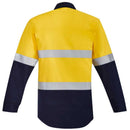 Orange Flame Hi Vis Closed Front Shirt - Hoop Taped ZW143