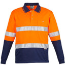 Hi Vis Spliced Long Sleeve Polo - Hoop Taped ZH235