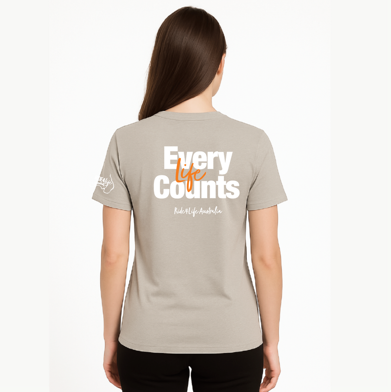 Ride4Life ELC Tee Cool Grey